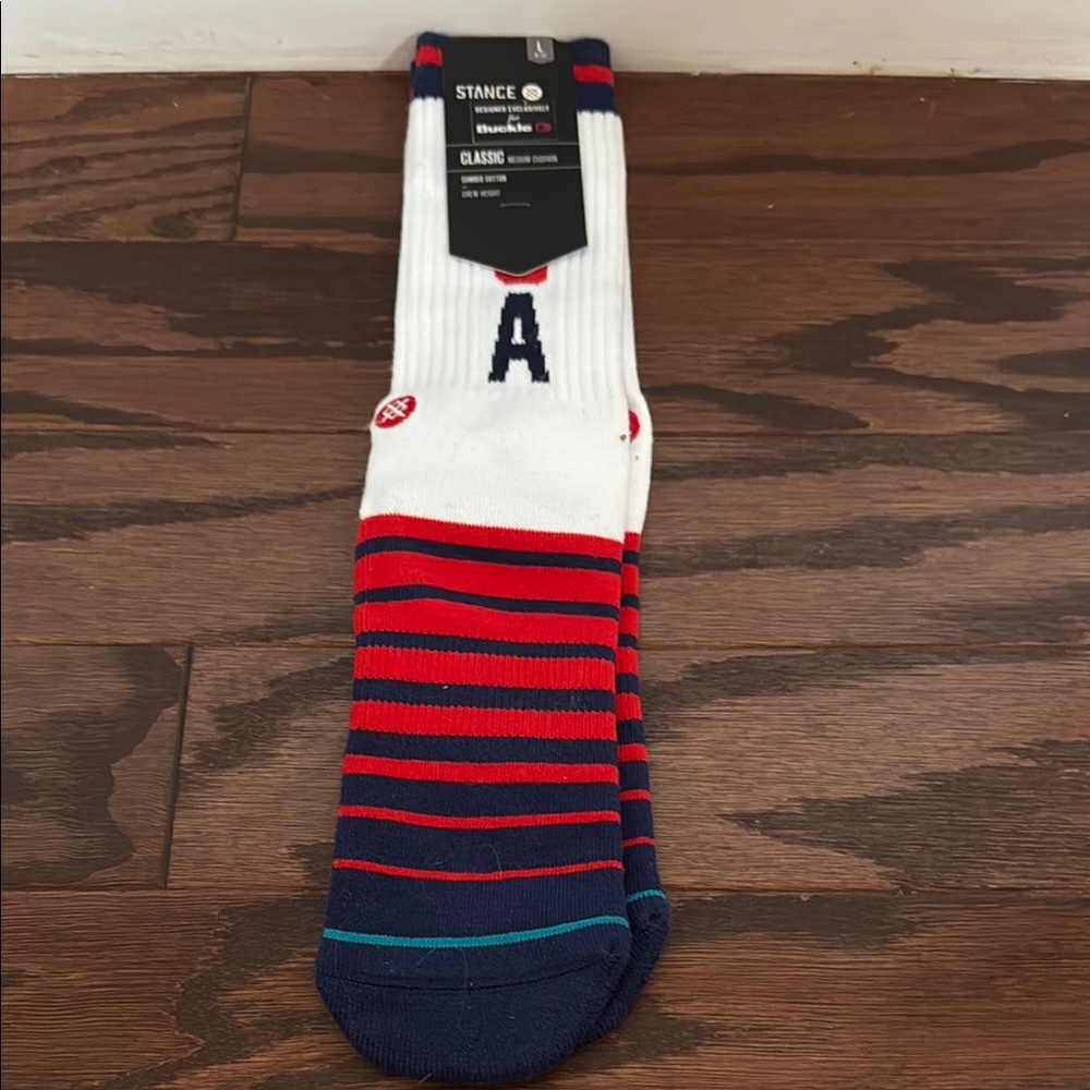 Stance Red and White Casual Socks with Modern Design NWT